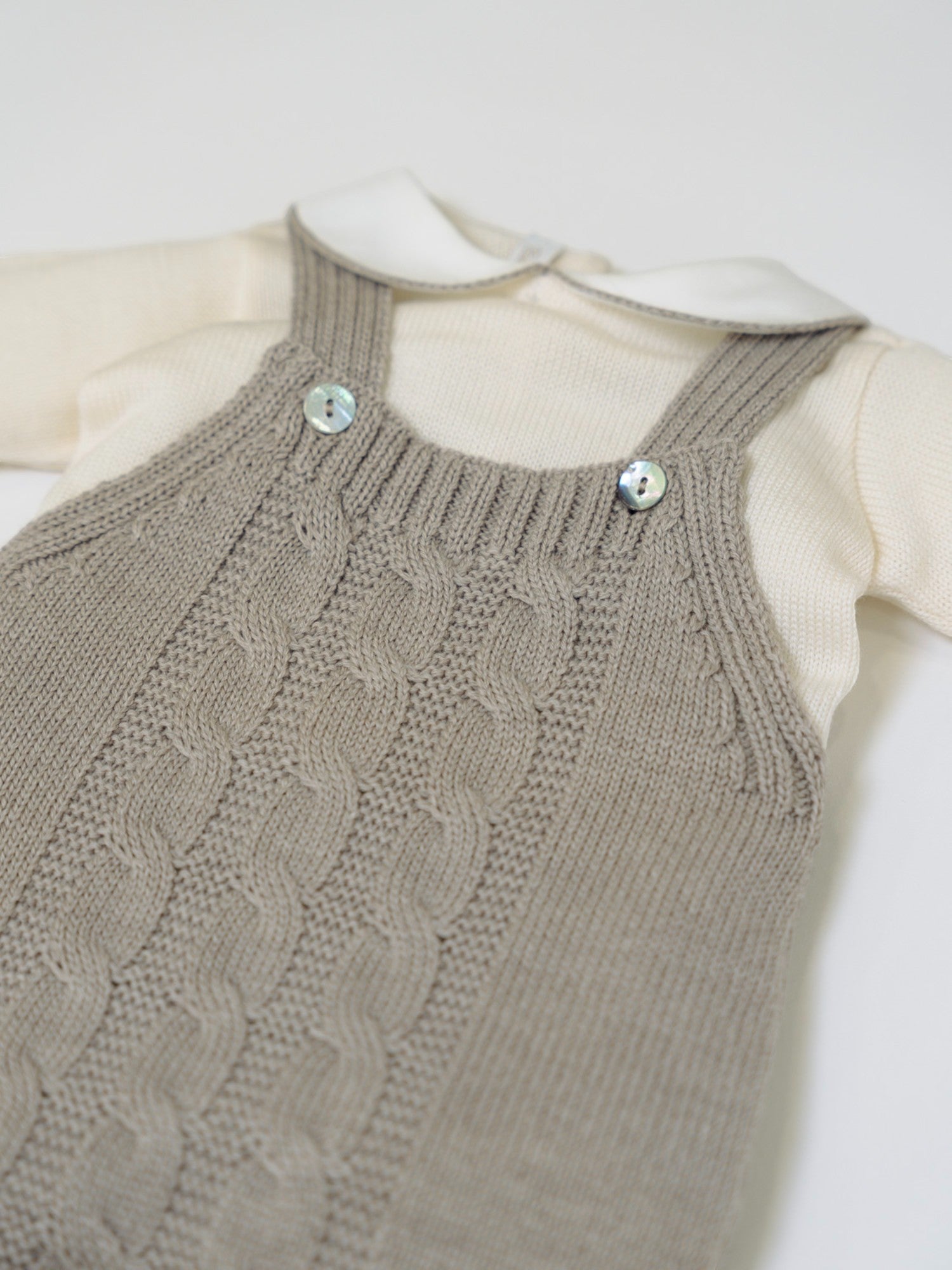 Completo nascita Braiding Neonato ECRU BRAIDING 322M/E -  NANU' BABY