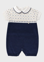 Pagliacetto Filo Cotone Blu EK5815 corredino e abbigliamento neonato | NANU' BABY