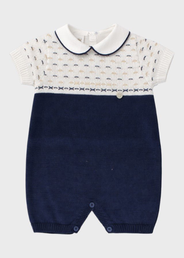 Pagliacetto Filo Cotone Blu EK5815 corredino e abbigliamento neonato | NANU' BABY