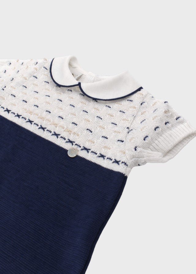 Pagliacetto Filo Cotone Blu EK5815 corredino e abbigliamento neonato | NANU' BABY