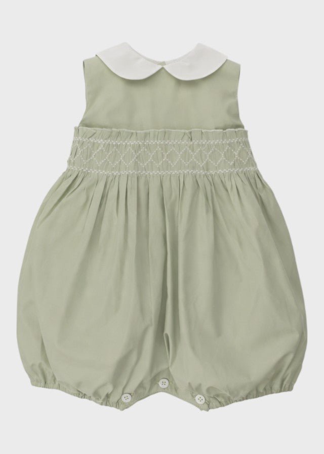 Pagliacetto Taffetà Punto Smock Verde FF648345/1878 corredino e abbigliamento neonato | NANU' BABY