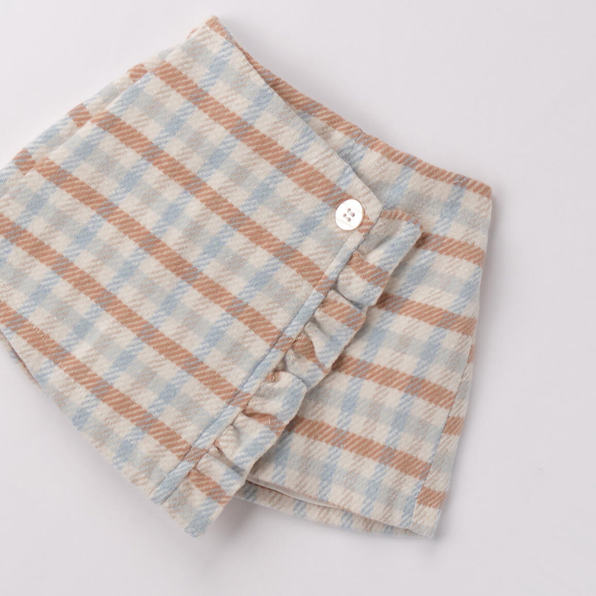 White Check Shorts, Skirt Effect, Girl's, 3F743/3942