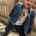 Pantalone jogger twill soft Bimbo Blu 2503/74 corredino e abbigliamento neonato | NANU' BABY