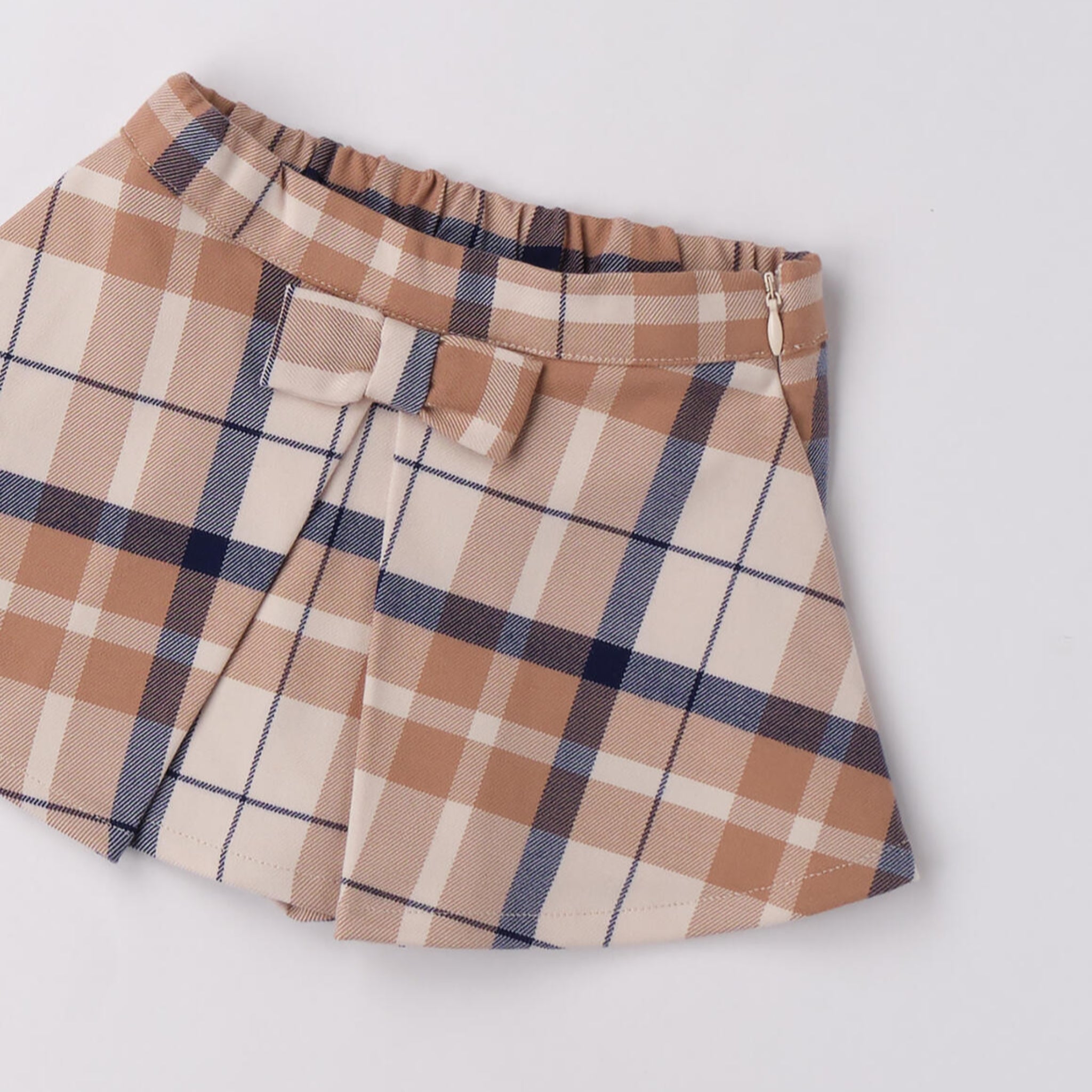 Pantaloni Corti Check Effetto Gonna Neonata 3F744/2911 corredino e abbigliamento neonato | NANU' BABY