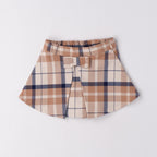 Pantaloni Corti Check Effetto Gonna Neonata 3F744/2911 corredino e abbigliamento neonato | NANU' BABY