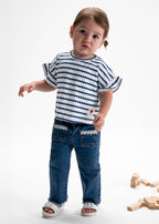 Pantaloni Cotone Blu 1511/74 corredino e abbigliamento neonato | NANU' BABY