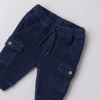 Pantalone Cargo Velluto Cotone Stretch Bimbo Blu 3F629/3656