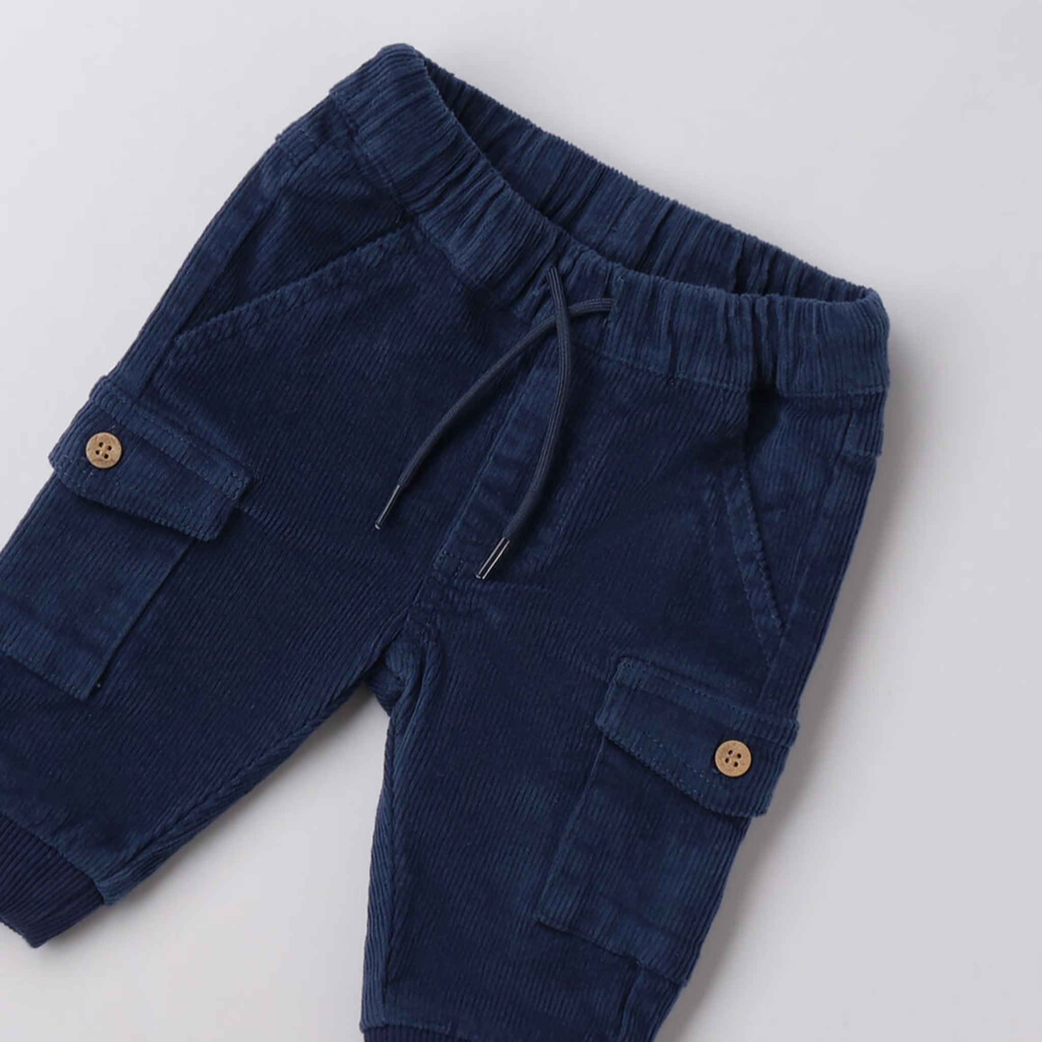 Pantalone Cargo Velluto Cotone Stretch Bimbo Blu 3F629/3656