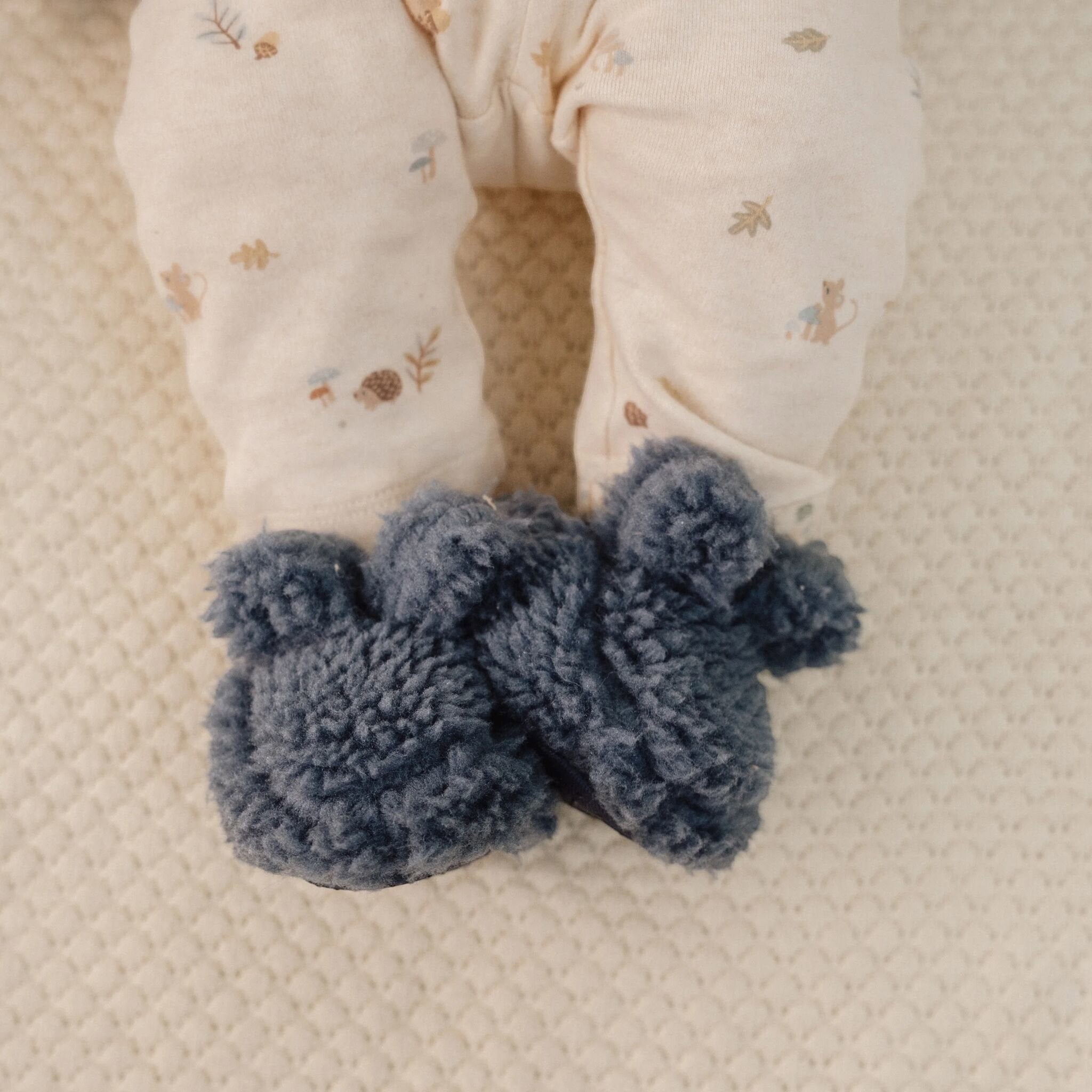 Pantofole Neonato Blu CL25099098 corredino e abbigliamento neonato | NANU' BABY