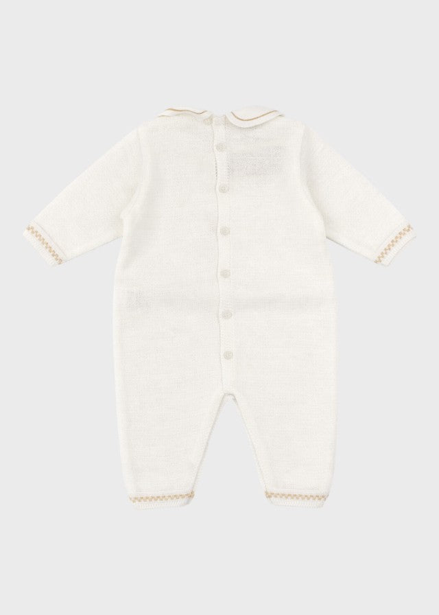 Elfenbeinfarbener Teddy-Strampler EK5710/A