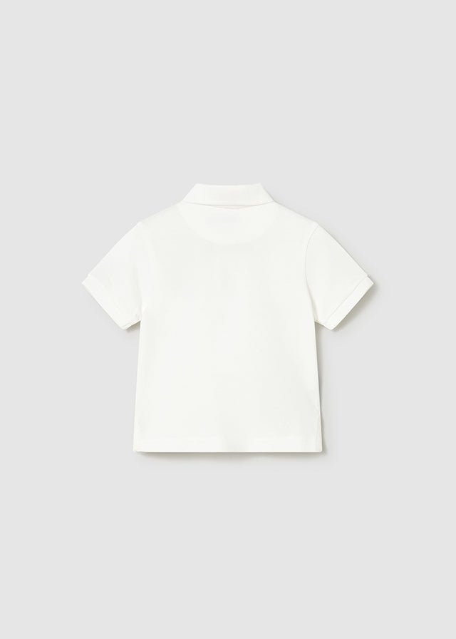 Polo Cotone Stampa Bianco 1108/16 corredino e abbigliamento neonato | NANU' BABY