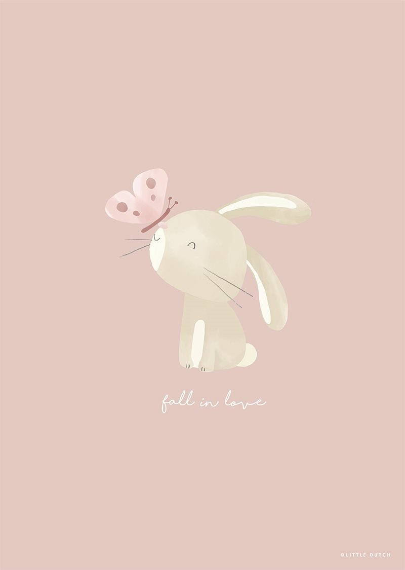 Poster Fiori e Farfalle - A3 ROSA PW11421690 corredino e abbigliamento neonato | NANU' BABY