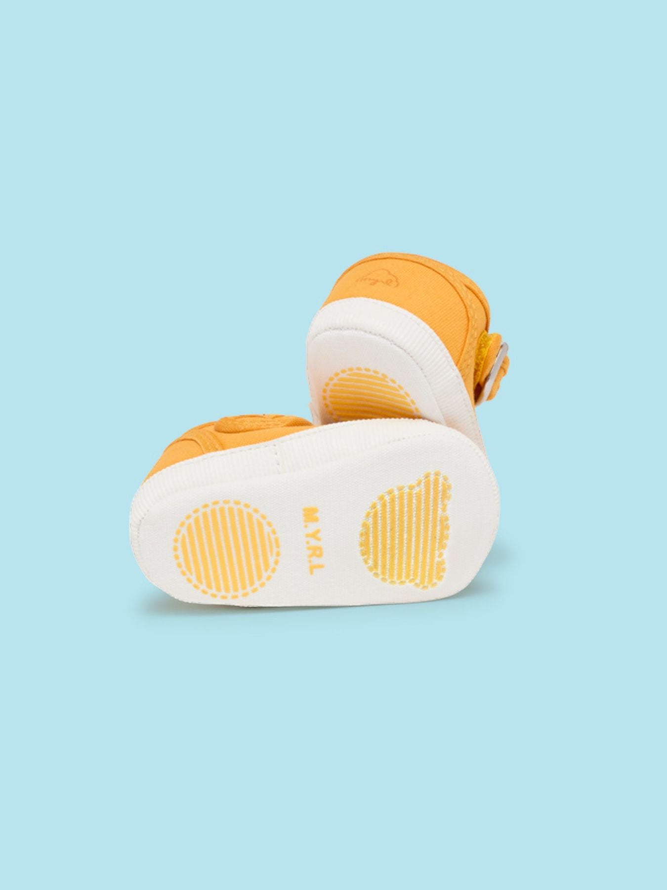 Scarpetta in tela Bimbo GIALLO 9731/M -  NANU' BABY