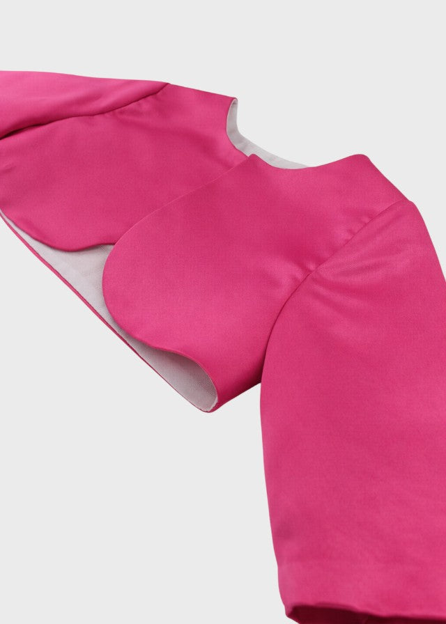 Fuchsia Button Knit Jacket