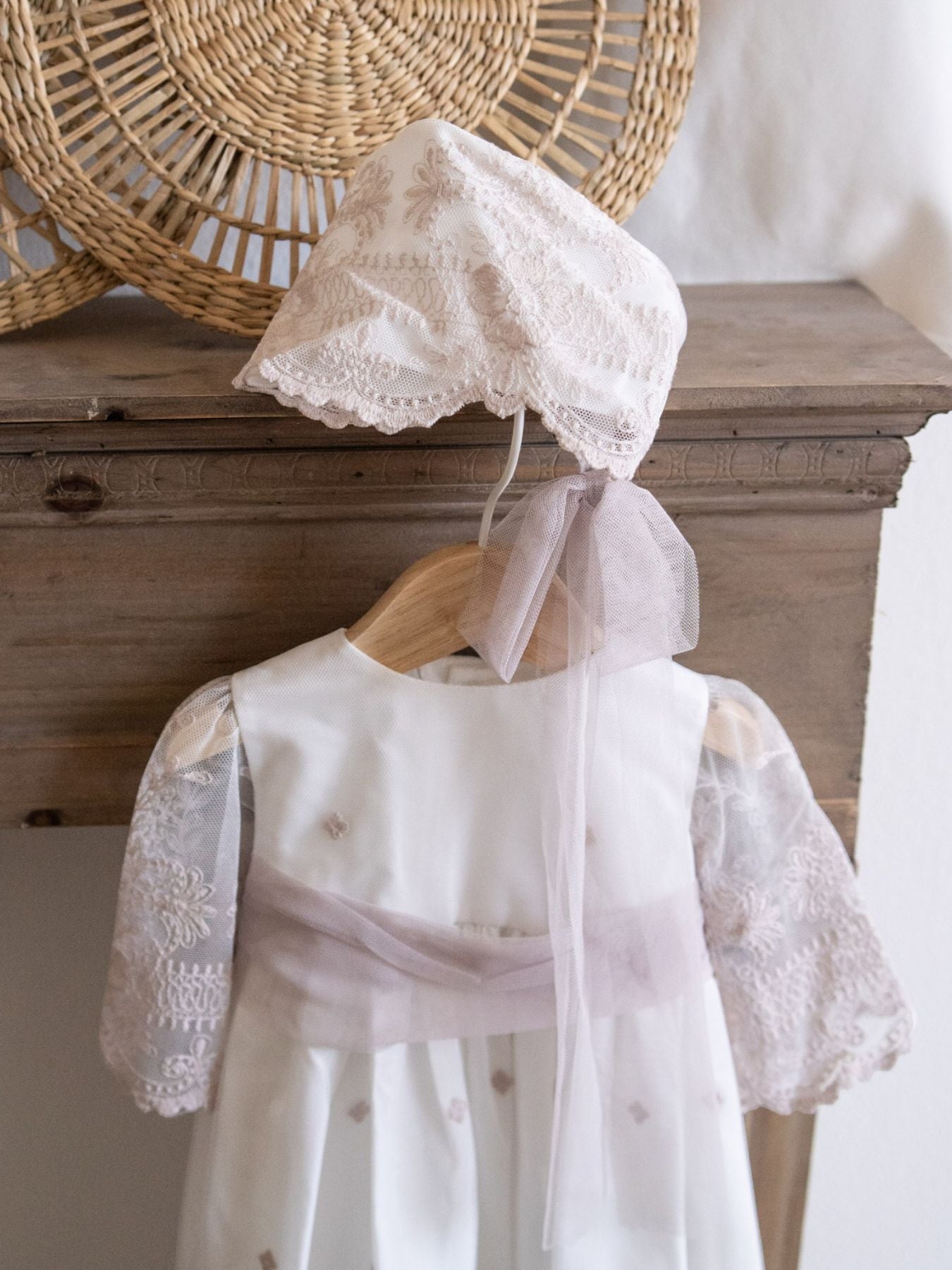 Veste Battesimale Bimba ROSA ANTICO 5498