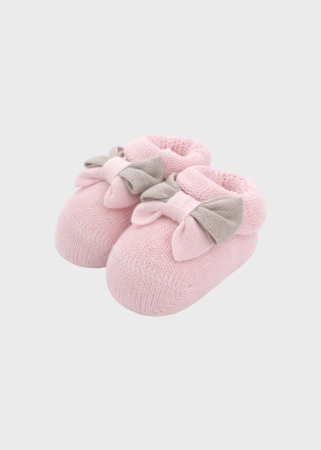Cotton Slippers Pink Bows 766-R