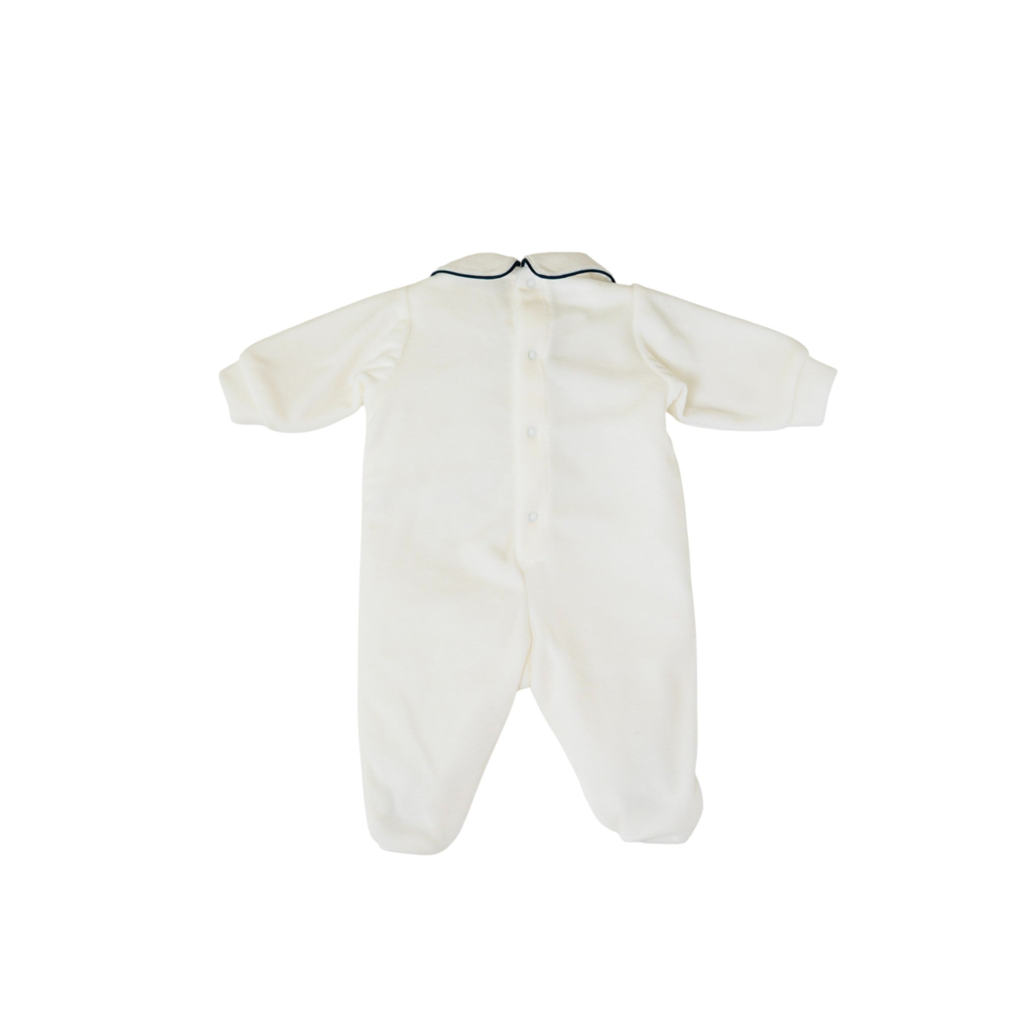 Baby Romper, Cream Chenille, SARTORIA DEI PICCOLI (code LT1111)