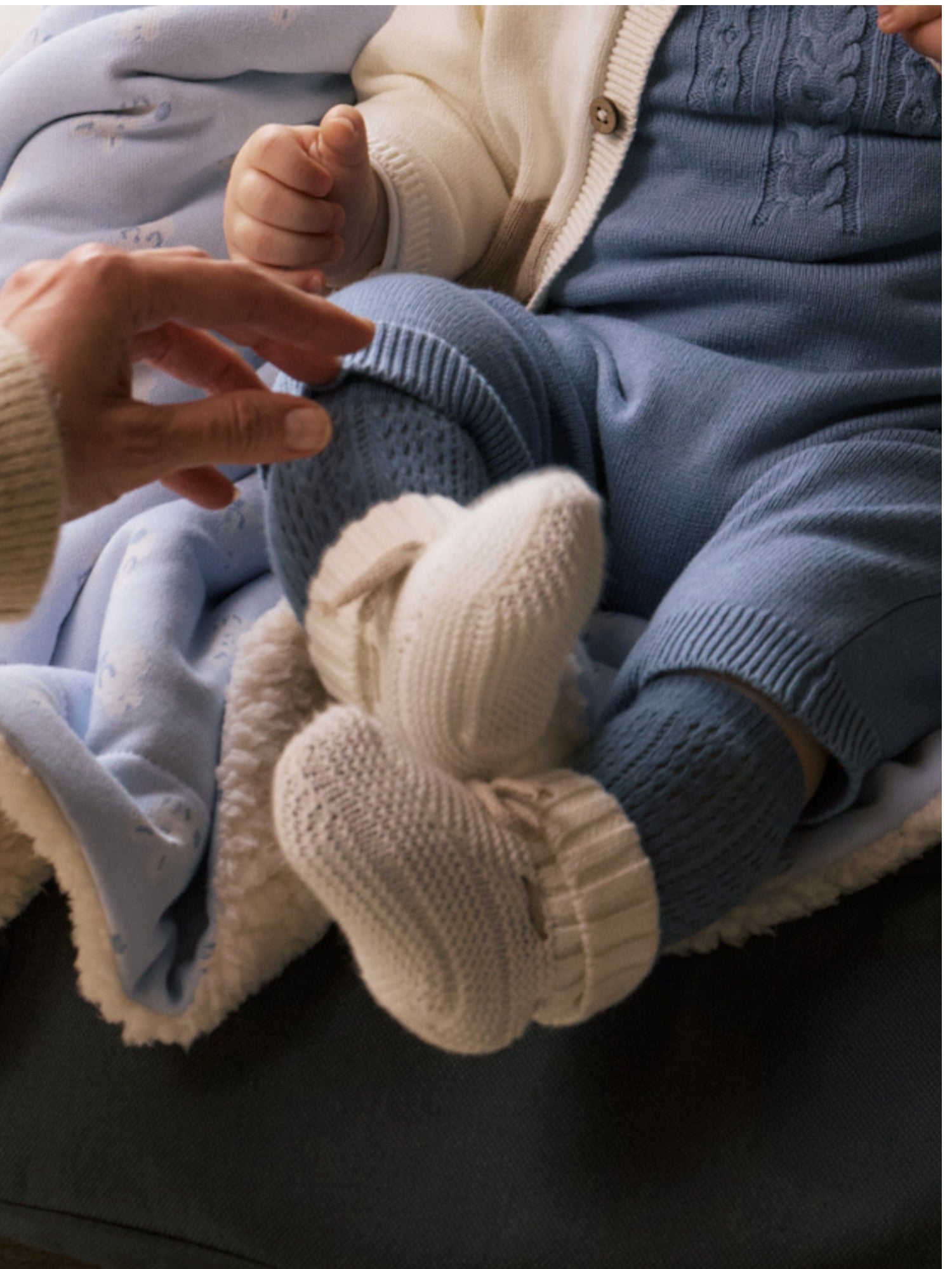 Babbucce Neonato ECRU 9970/85 -  NANU' BABY