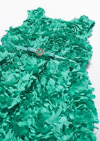 Abito Fiori 3D Turchese 5038/9