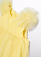 Abito Tulle Volant Giallo 5039/68