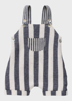Salopette Bimbo Misto Lino Righina Blu C63278 corredino e abbigliamento neonato | NANU' BABY