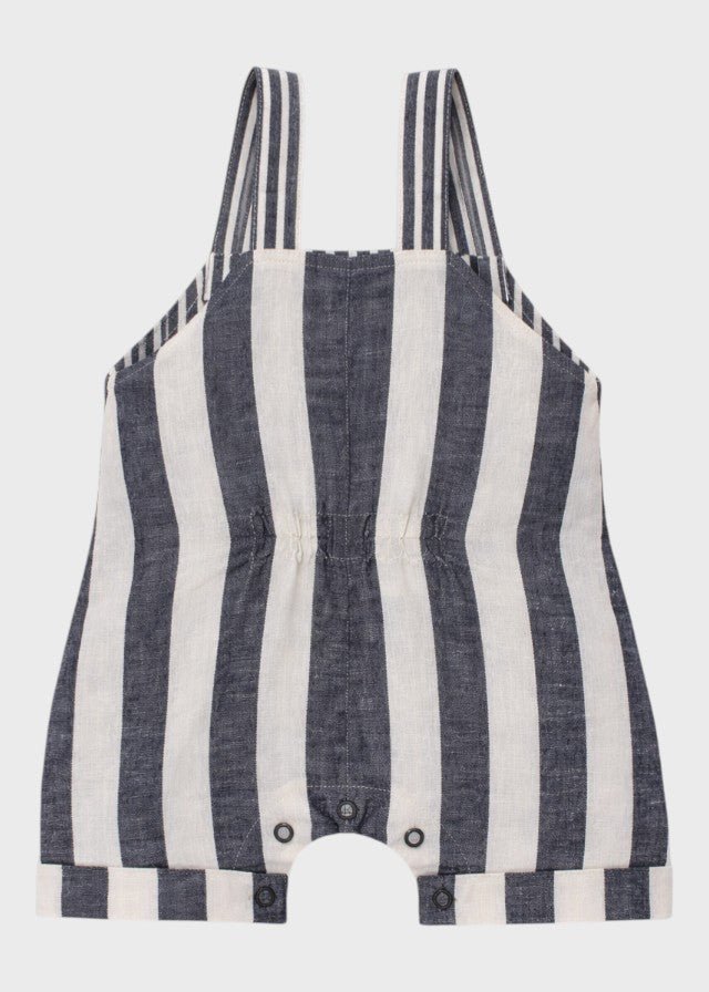 Salopette Bimbo Misto Lino Righina Blu C63278 corredino e abbigliamento neonato | NANU' BABY