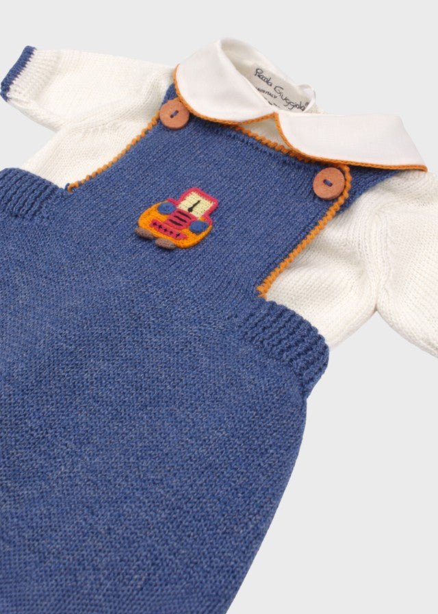 Salopette Cotone Macchinina Blu CETIN/SL - B corredino e abbigliamento neonato | NANU' BABY