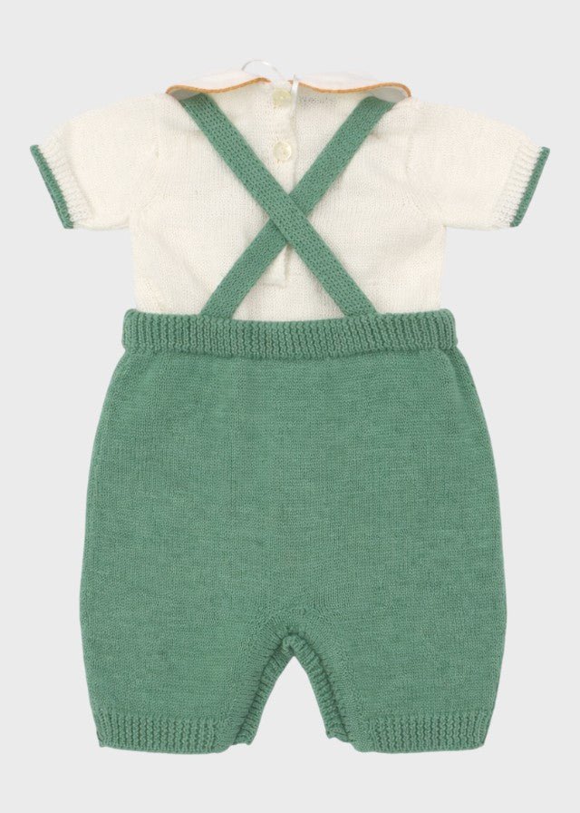 Salopette Cotone Macchinina Verde CETIN/SL - V corredino e abbigliamento neonato | NANU' BABY