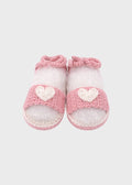 Sandalino Cotone Fiocchetto Rosa TAORMINA1419 corredino e abbigliamento neonato | NANU' BABY