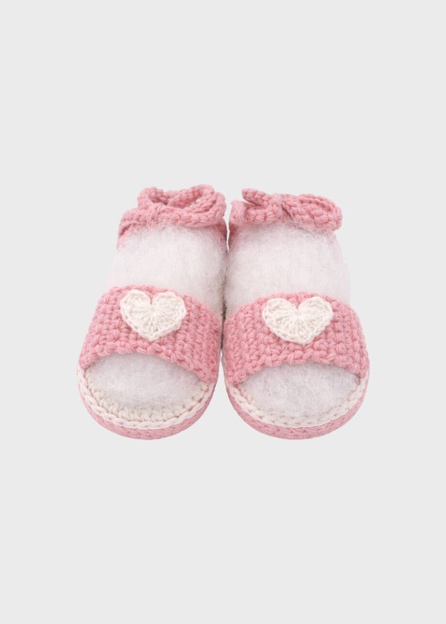 Sandalino Cotone Fiocchetto Rosa TAORMINA1419 corredino e abbigliamento neonato | NANU' BABY