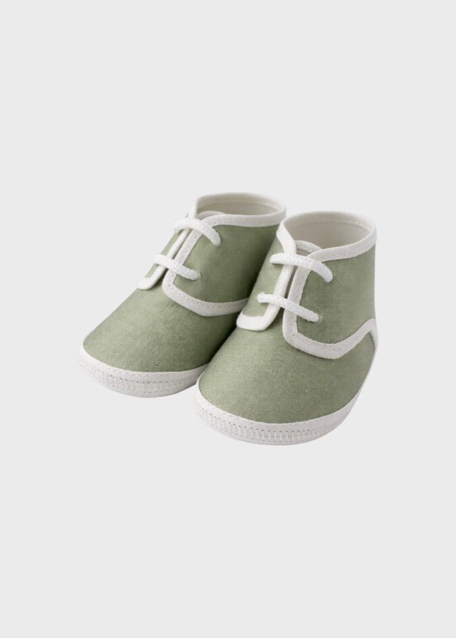 Scarpette Taffetas Verde PC05801 corredino e abbigliamento neonato | NANU' BABY