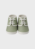 Scarpette Taffetas Verde PC05801 corredino e abbigliamento neonato | NANU' BABY