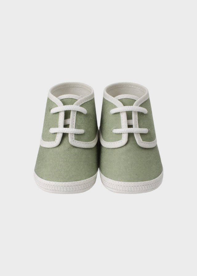 Scarpette Taffetas Verde PC05801 corredino e abbigliamento neonato | NANU' BABY