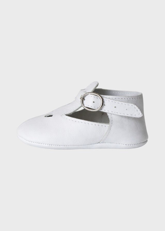 Scarpette Vera Pelle Bianco SM4192/T001/B corredino e abbigliamento neonato | NANU' BABY