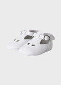 Scarpette Vera Pelle Bianco SM4192/T001/B corredino e abbigliamento neonato | NANU' BABY