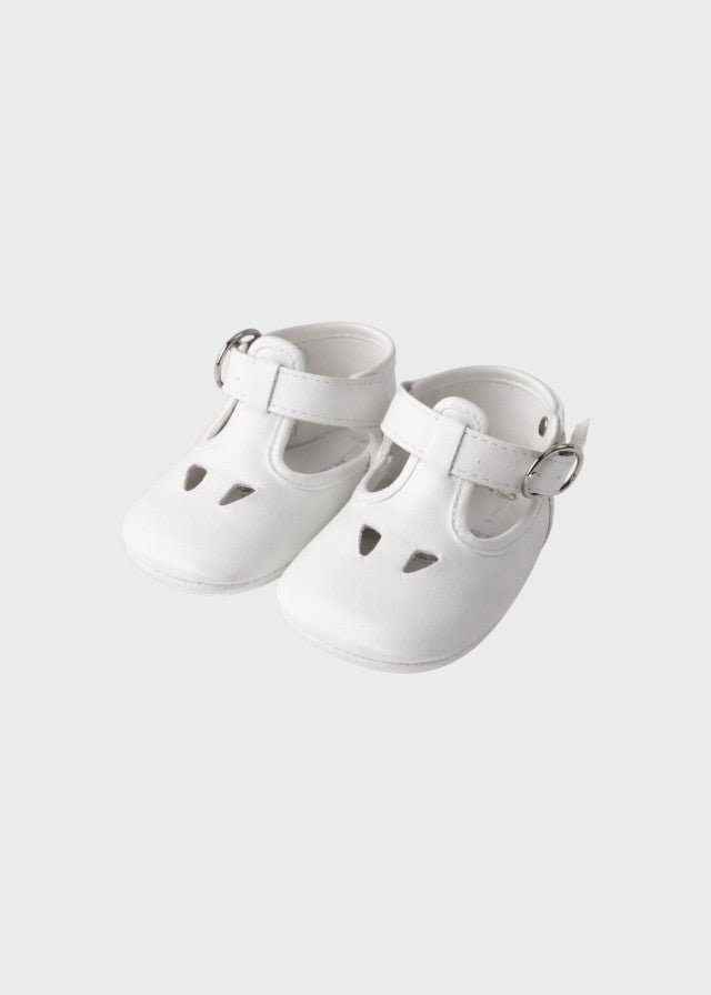 Scarpina Occhio Bue Bianca SM4353/20 corredino e abbigliamento neonato | NANU' BABY