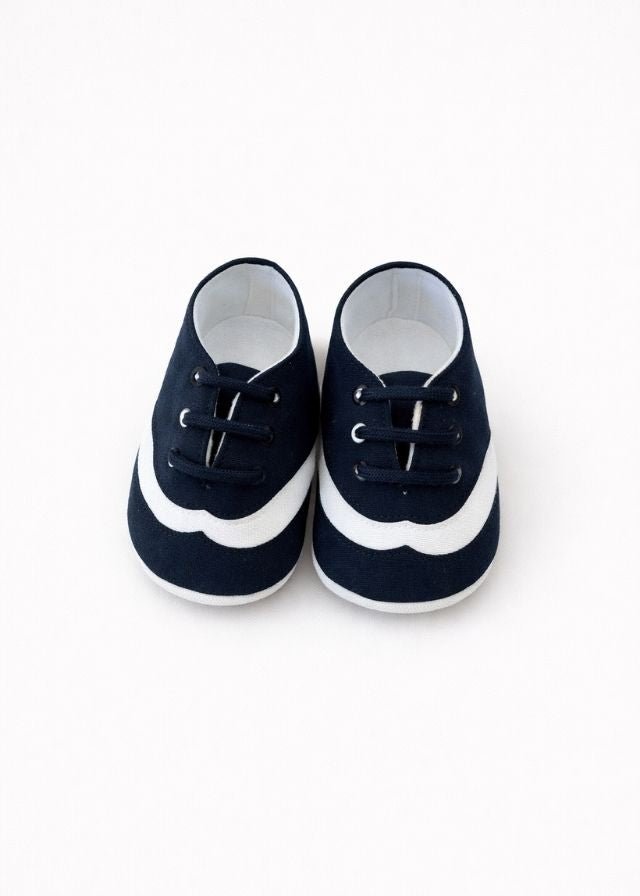 Scarpina Stringata Oxford Blu SM3994/T088/B corredino e abbigliamento neonato | NANU' BABY
