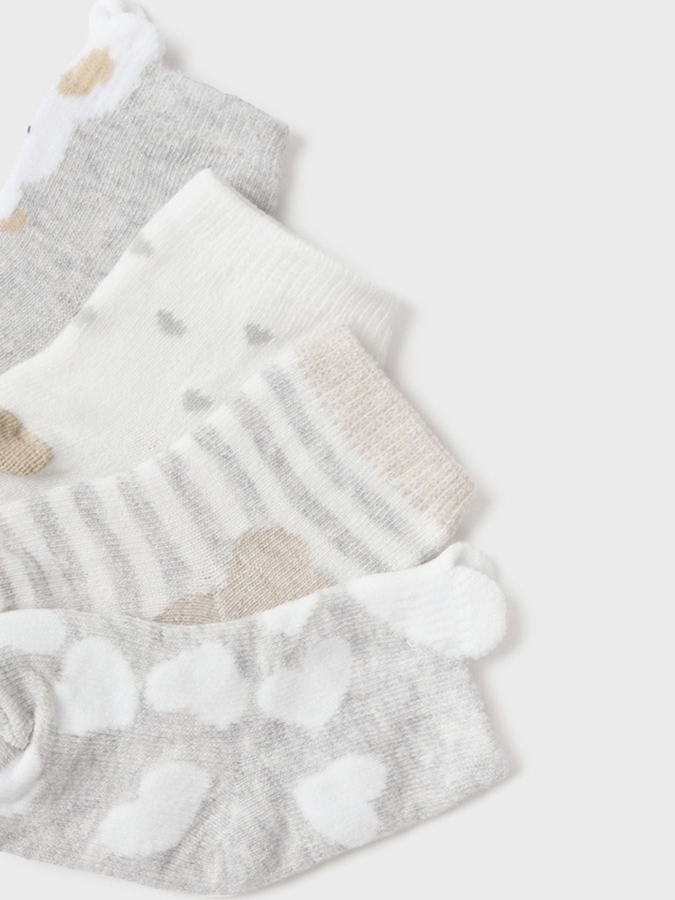 Set 4 calze Beige 9711/L corredino e abbigliamento neonato | NANU' BABY