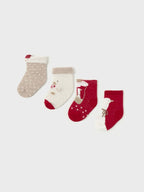 Set 4 calze ROSSO 2G - 9762/RS corredino e abbigliamento neonato | NANU' BABY