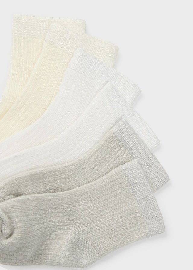 Set 6 calzini Bianco 9707/B corredino e abbigliamento neonato | NANU' BABY