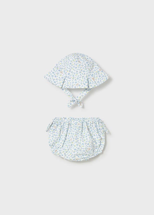 Set Cotone Culotte Cappello Turchese 9004/26 corredino e abbigliamento neonato | NANU' BABY