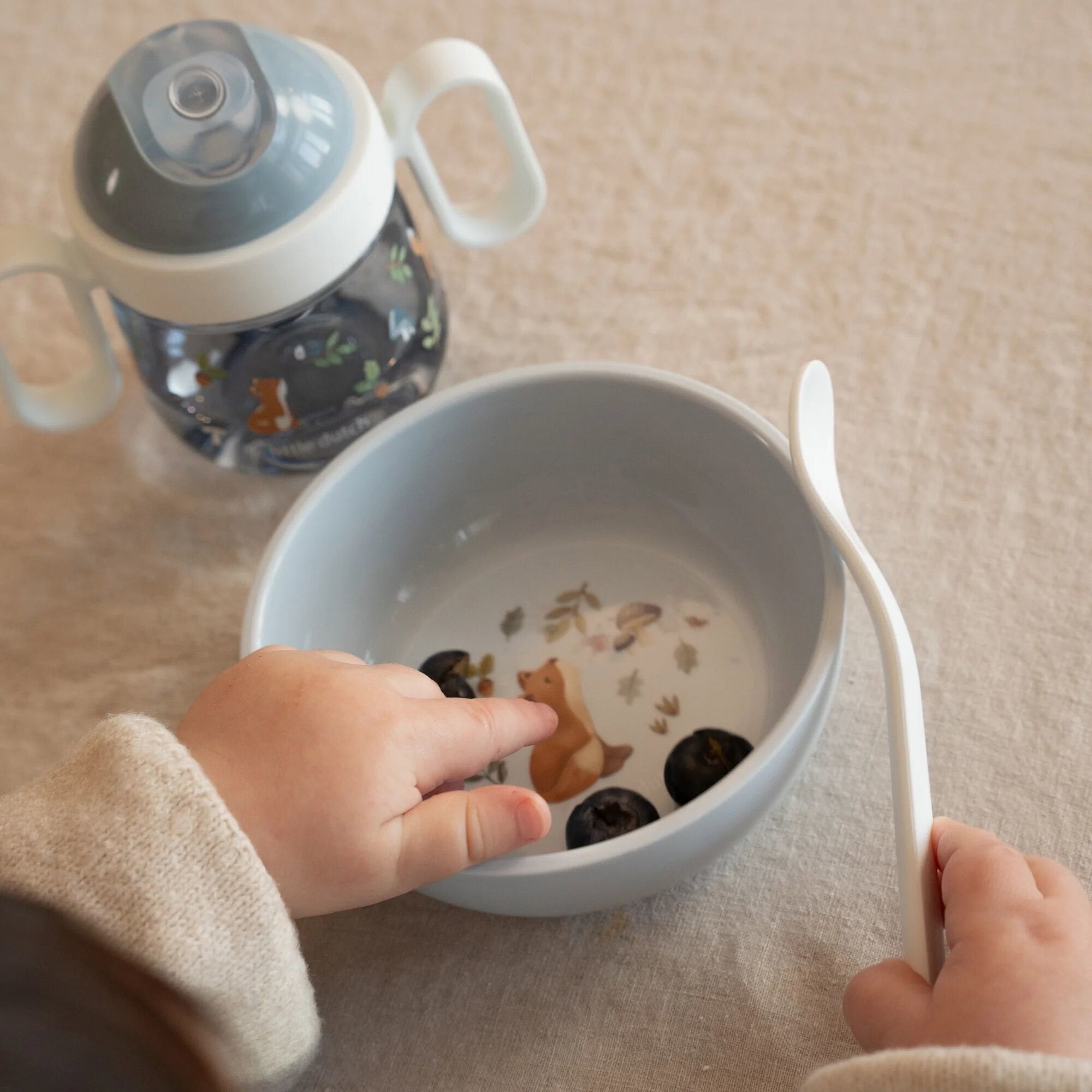 Set cucchiai 2 pezzi Blu 108032065408 corredino e abbigliamento neonato | NANU' BABY