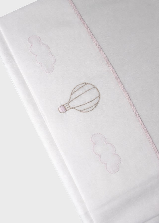 Set Lenzuolino Mongolfiera Rosa EK50LER corredino e abbigliamento neonato | NANU' BABY