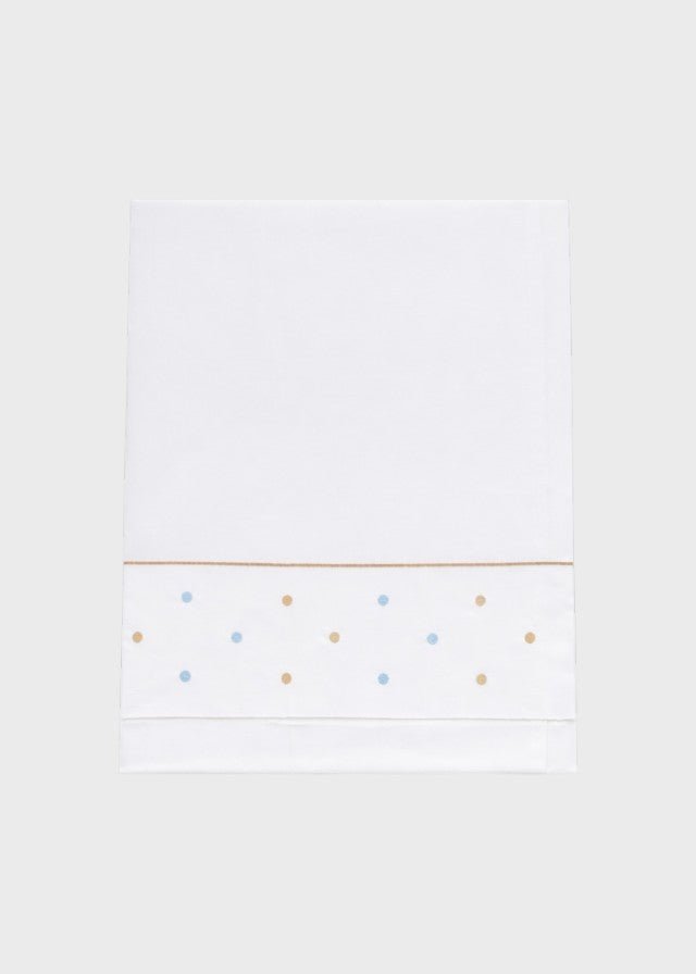 Set Lenzuolino Pois Cielo EK59LE/C corredino e abbigliamento neonato | NANU' BABY