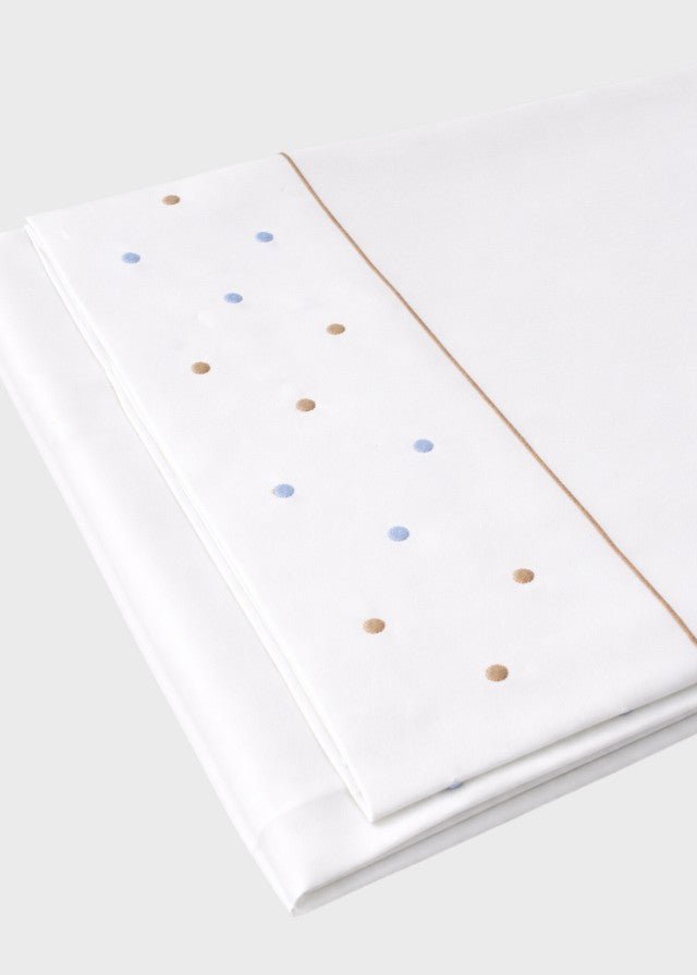 Set Lenzuolino Pois Cielo EK59LE/C corredino e abbigliamento neonato | NANU' BABY