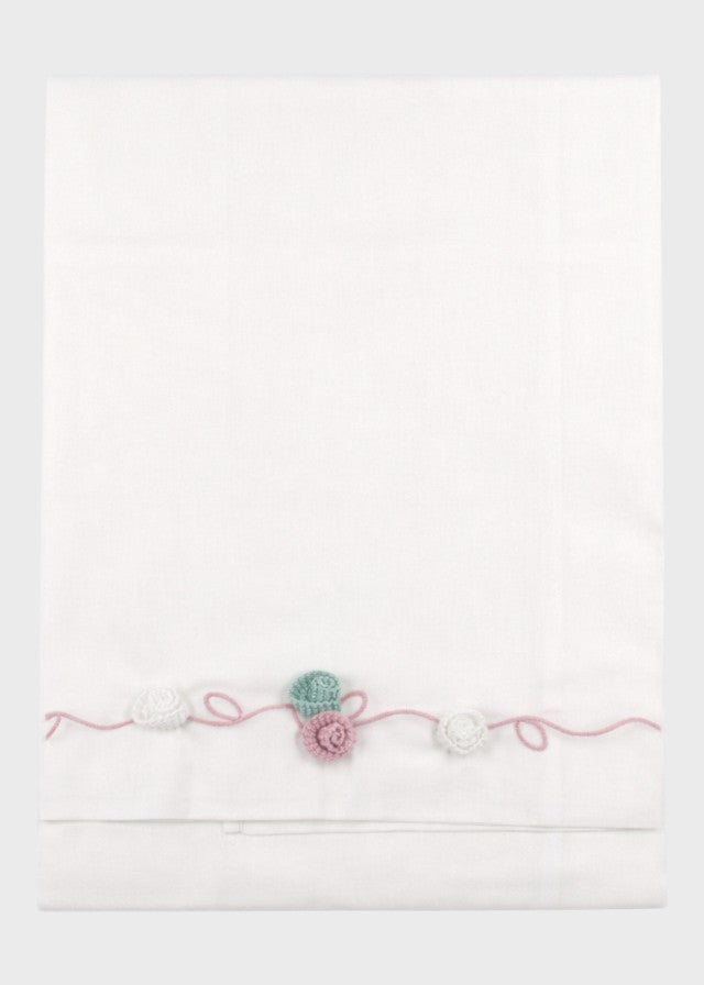 Set Lenzuolino Ricamo Ottanio EK17LE corredino e abbigliamento neonato | NANU' BABY