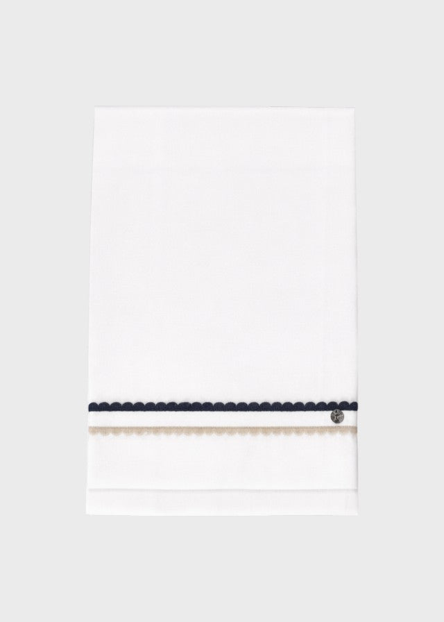 Set Lenzuolino Smerlato Blu EK58LE corredino e abbigliamento neonato | NANU' BABY