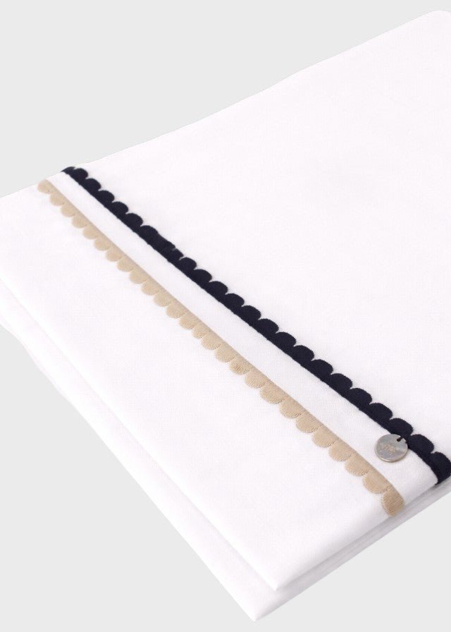 Set Lenzuolino Smerlato Blu EK58LE corredino e abbigliamento neonato | NANU' BABY