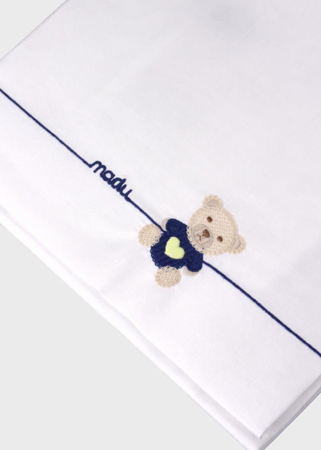 Set Lenzuolino Teddy Blu EK60LE corredino e abbigliamento neonato | NANU' BABY