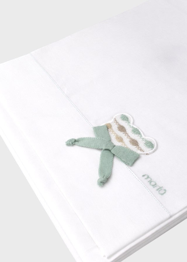 Set Lenzuolino Verde Salvia EK51LE/V corredino e abbigliamento neonato | NANU' BABY